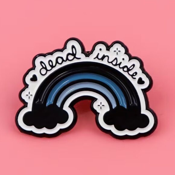 Jewelry - Enamel Pin: Dead Inside Rainbow